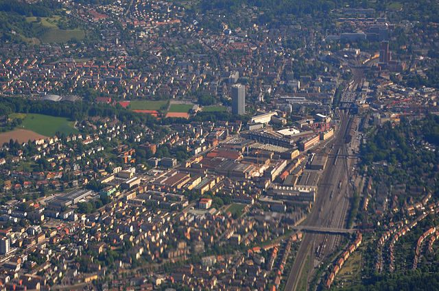 May 2011 aerial view of Winterthur