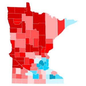 2018 Minnesota gubernatorial election swing map by county.svg