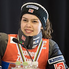 Strøm at the 2019 World Cup in Seefeld