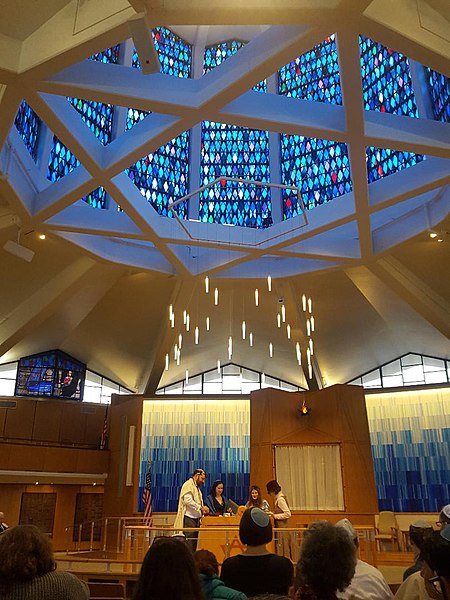 Morning service in synagogue Adath Israel, Merion Station, Pennsylvania