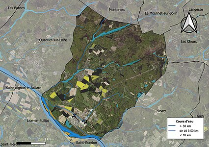 Carte orthophotographique de la commune en 2016.