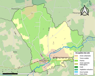 Kleurenkaart met landgebruik.