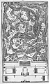 Plánek čínské zahrady ve městě Peking (Čína), pořídil na počátku 19.stol. zahradník Stomberg. Obrázek z knihy Johna Claudiuse Loudona, An encyclopaedia of gardening.