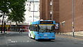 English: AM PM Travel 102 (P102 OLX), a Dennis Dart SLF/Plaxton Pointer, in Albert Street, Birmingham city centre, on route 14. AM PM essentially run routes just to steal passengers from other operators, and they have since pulled out of operations on route 14. This bus was new to Metroline in London (fleet number DLS102), and has also seen service with Ensign Bus.