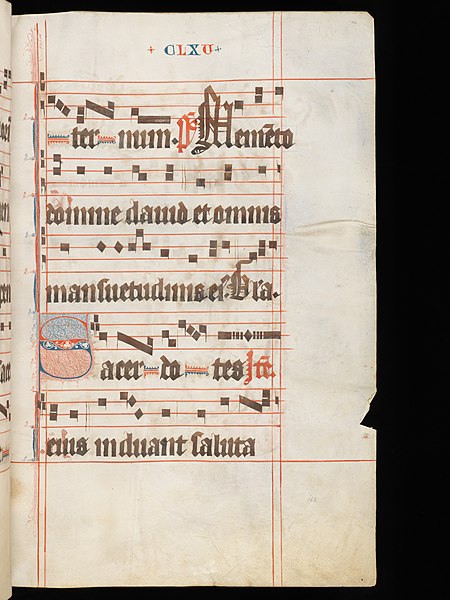 File:Aarau, Aargauer Kantonsbibliothek, MsWettFm 3, f. 162r – Graduale oesa, Proprium de sanctis.JPG