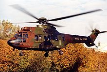 A French Army AS332 Super Puma, 1999.