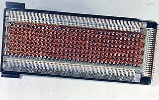 <span class="mw-page-title-main">Core rope memory</span> Early form of read-only memory