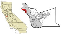 Alameda County California Incorporated and Unincorporated areas Alameda Highlighted.svg