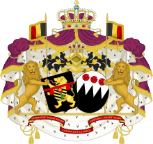 Alliance Coat of Arms of King Albert II and Queen Paola.svg