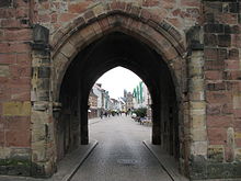 View through the gate of the Altportel down Maximilianstrasse to the cathedral AltportelDom01.jpg