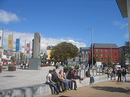 Eyre Square is at the centre of the city.