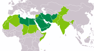 گستره کاربرد خط عربی.