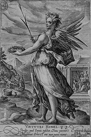 <span class="mw-page-title-main">Haniel</span> Angel in Jewish lore and angelology