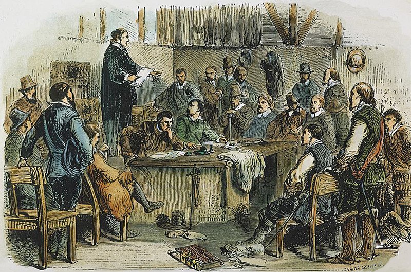 File:Armstrong's picture of the First Assembly in Jamestown 1619.jpg