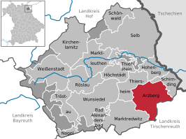 Kaart van Arzberg