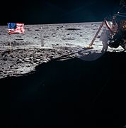 US flag on the moon, Apollo 11