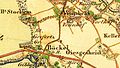 Die Gibbermühle auf einer alten preußischen Karte von ca. 1844. (Links unten im Kartenbild)