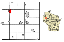 Barron County Wisconsin Incorporated and Unincorporated areas Cumberland Highlighted.svg