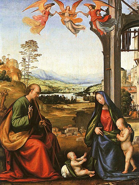 File:Bartolommeo, Fra ~ The Holy Family with the Infant St John in a Landscape.jpg