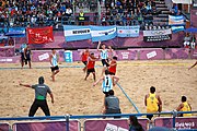 Deutsch: Beachhandball bei den Olympischen Jugendspielen 2018; Tag 5, 10. November 2018; Jungen, Hauptrunde - Thailand-Argentinien 2:1 English: Beach handball at the 2018 Summer Youth Olympics at 11 October 2018 – Boys Main Round – Thailand-Argentina 2:1