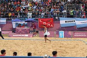 Deutsch: Beachhandball bei den Olympischen Jugendspielen 2018; Tag 5, 10. November 2018; Jungen, Hauptrunde - Thailand-Argentinien 2:1 English: Beach handball at the 2018 Summer Youth Olympics at 11 October 2018 – Boys Main Round – Thailand-Argentina 2:1