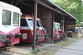 Les autorails de la Transvap garés à Beillé.