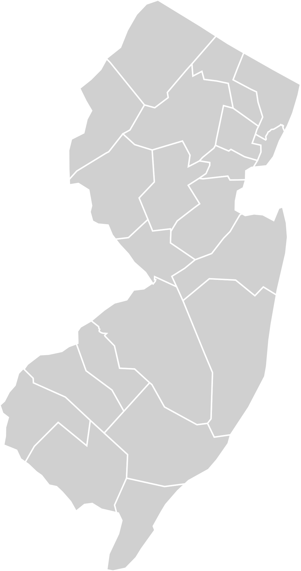 New Jersey blank map