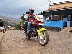 Ruanda'daki bir boda boda