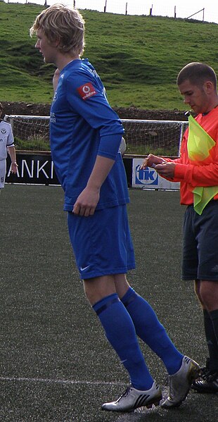 File:Brandur Suðuroy A Faroese Football Player His Debut in Vodafonedeildin 22 Augst 2010.jpg