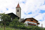 Deutsch: Brixen-Pfefferberg-Tschötsch, Südtirol: Kircher in Tschötsch    This media shows the cultural heritage monument with the number 14300 in South Tyrol. (Wikidata)