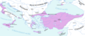 Byzantine Empire (286/395–1453 AD) in 690 AD.