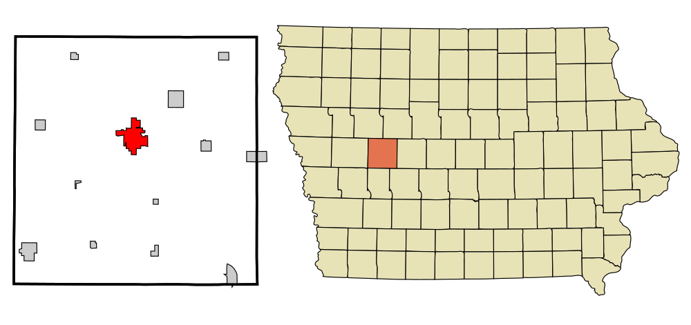 The population density of Carroll in Iowa is 14.84 square kilometers (5.73 square miles)