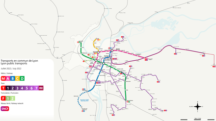 Public transport map