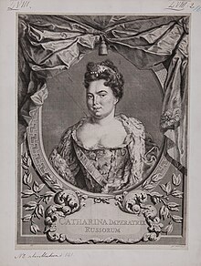 Peters zweite Ehefrau Katharina; hier nach seinem Tod als Imperatrix Russorum (Kaiserin von Russland) (Quelle: Wikimedia)
