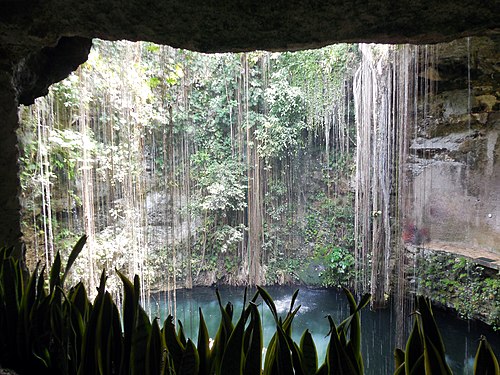 Cenote Ik-Kil near Chichen Itza, Mexico