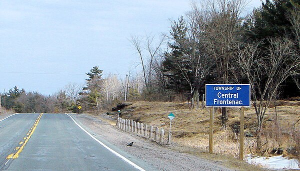 Highway 7 in Central Frontenac; this section passes through the sparsely developed terrain of the Opeongo Hills