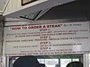 A sign on how to order a cheesesteak at Pat's King of Steaks at 1237 E. Passyunk Ave.