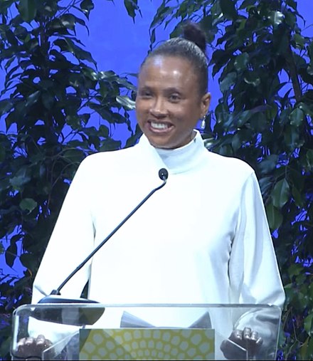 Cheryl Dorsey, President of Echoing Green, speaks at the Fort Mason Center in San Francisco in 2015 Cheryl Dorsey at SOCAP15.jpg