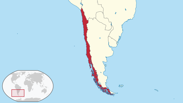 Geografisk plassering av Chile