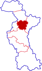 District de Zhangdian - Carte