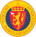 Coat of arms of the Royal Norwegian Ministry of Defence.svg