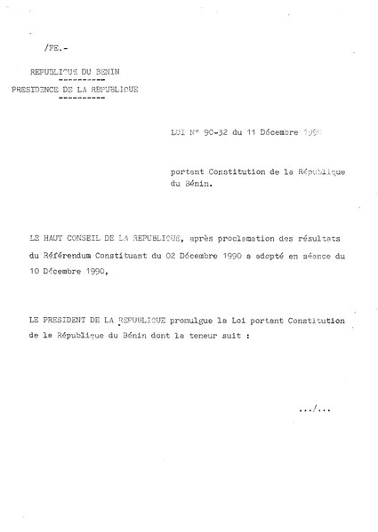 File:Constitution de la République du Bénin - Annexe, Charte africaine des droits de l’homme et des peuples, 1990.djvu