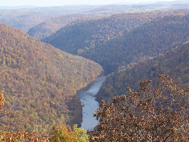 The Cheat River Gorge, as viewed from Cooper's Rock Overlook