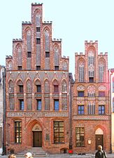 Maison de naissance de Nicolas Copernic à Toruń, avec pignon à échelons Pologne