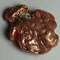 Ein Kupfer-Nugget, wie es manchmal zu finden ist.
