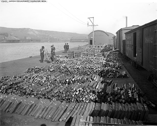 Copper ready for shipment, c. 1906