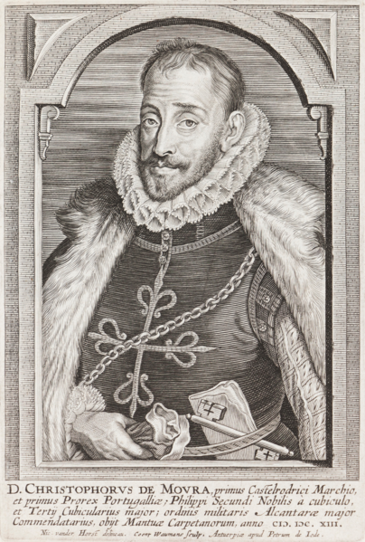 File:D. Christophorus de Moura, primus Castelrodrici Marchio (Nicolaus van der Horst, Coenrad Waumans, Pieter de Jode II).png