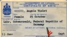 A DND 419 birth certificate issued by the Canada Department of National Defence DND 419 birth certificate.webp