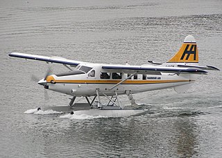 Floatplane Aircraft with floats for use on water