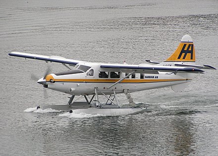 A de Havilland Canada DHC-3T Turbo Otter floatplane in Harbour Air livery